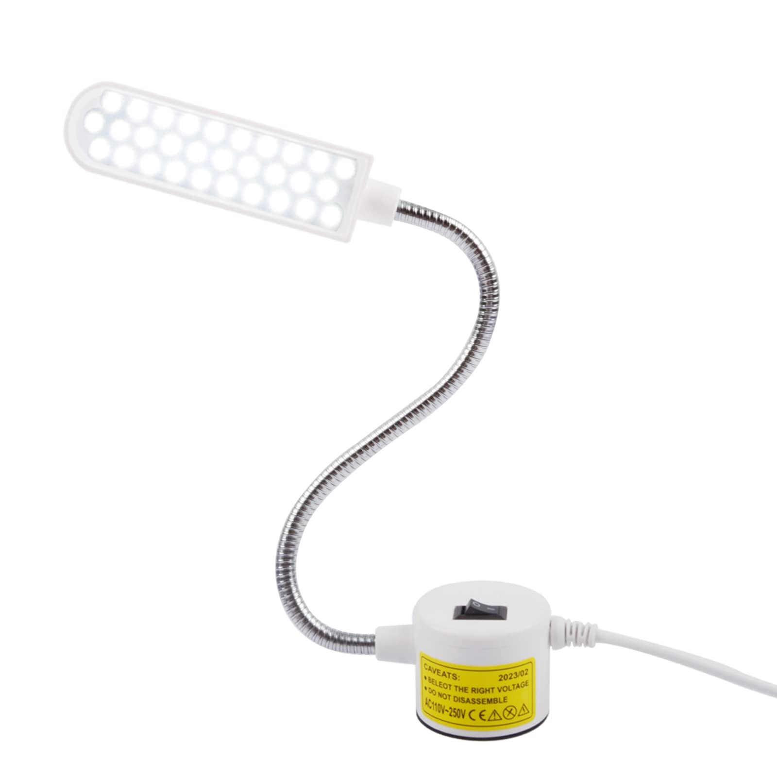 Autidefy 30Leds Sewing Machine Light, 6 Watt Portable Work Light, Flexible Gooseneck Lampe With Magnetic Base For Workbench Lath