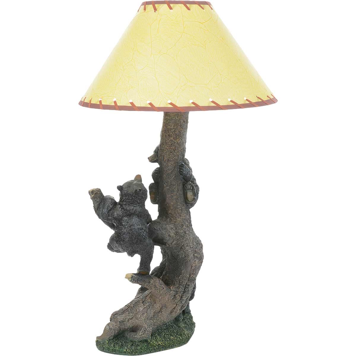BLACK FOREST DECOR Climbing Bears Table Lamp - Rustic Cabin Lighting with Wildlife Theme