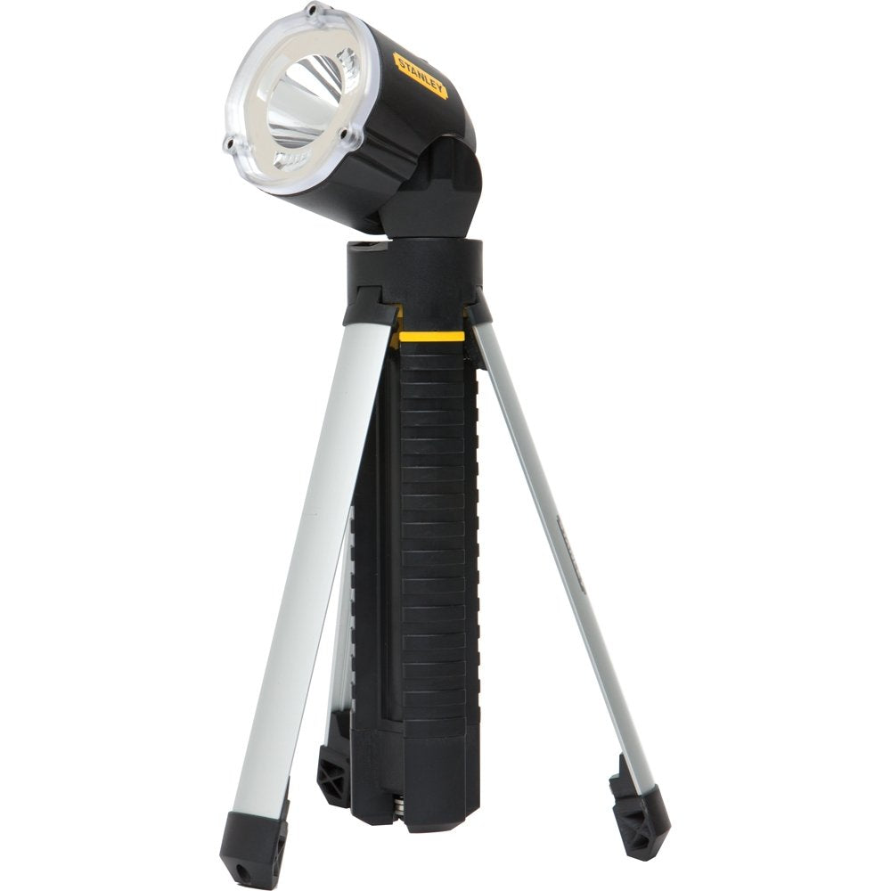Stanley 95-112B Led Tripod Flashlight, Black, Aerospace Grade Aluminum, One Size