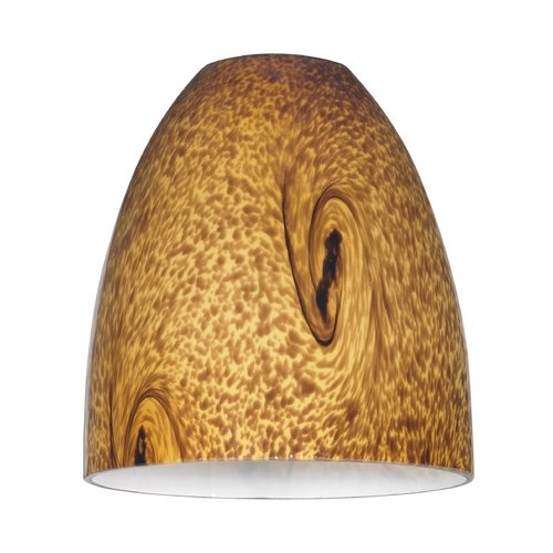 Design Classics Lighting Modern Bell Glass Light Shade With Art Glass - Lipless With 1-5/8-Inch Fitter