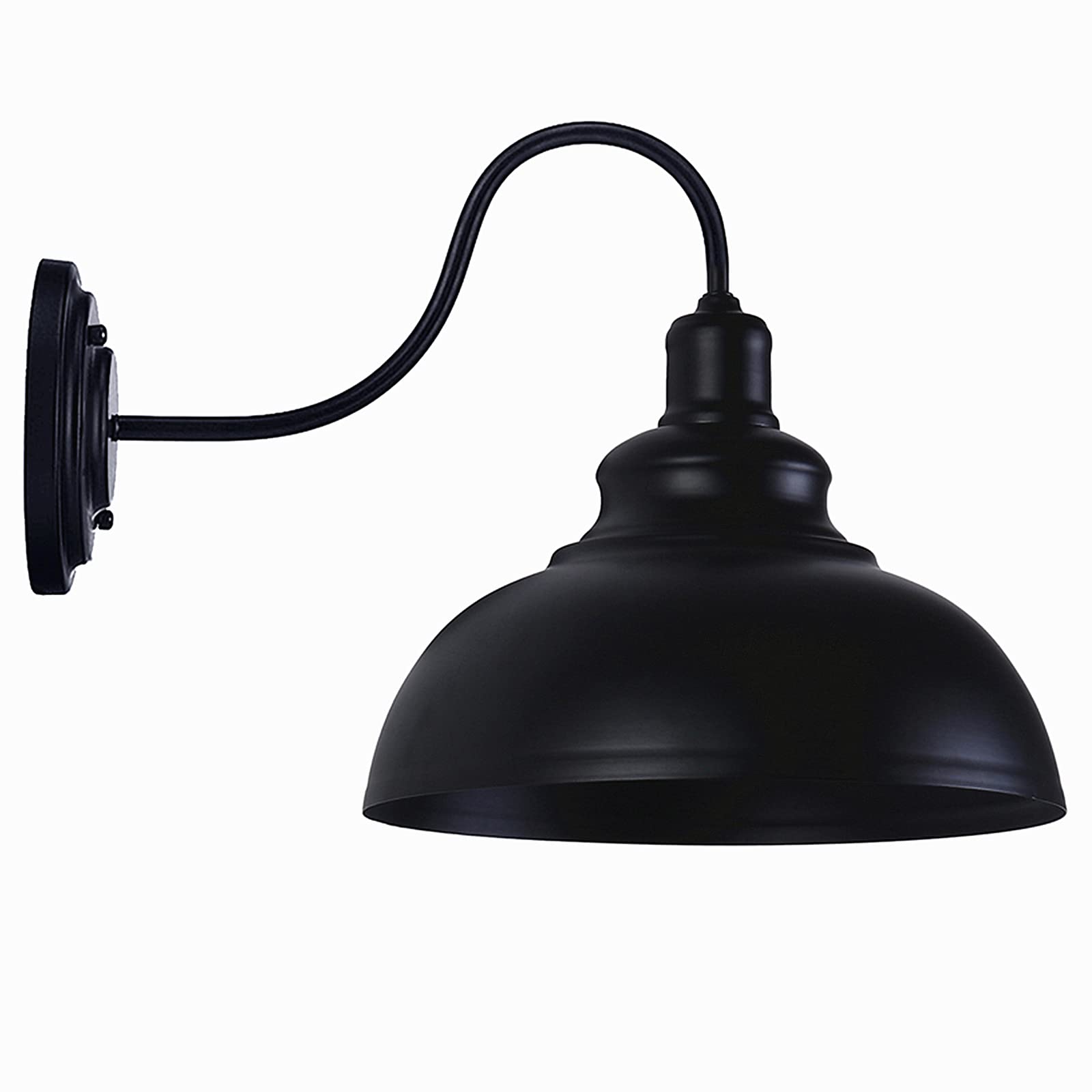 Lightess Black Wall Sconces with Dimmer ON/Off Switch, Dimmable Wall Mount Light Fixture Industrial Farmhouse Lighting for Kitch