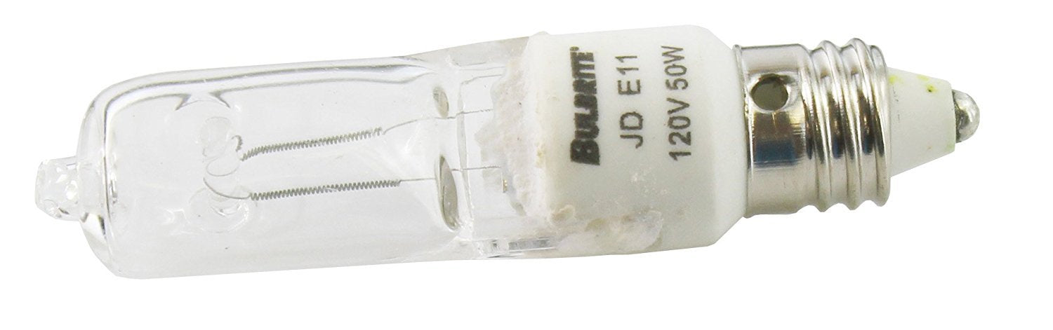Bulbrite Q50Cl/Mc 120-Volt Halogen Jd Type Mini-Candelabra E11 Bulb, 50-Watt