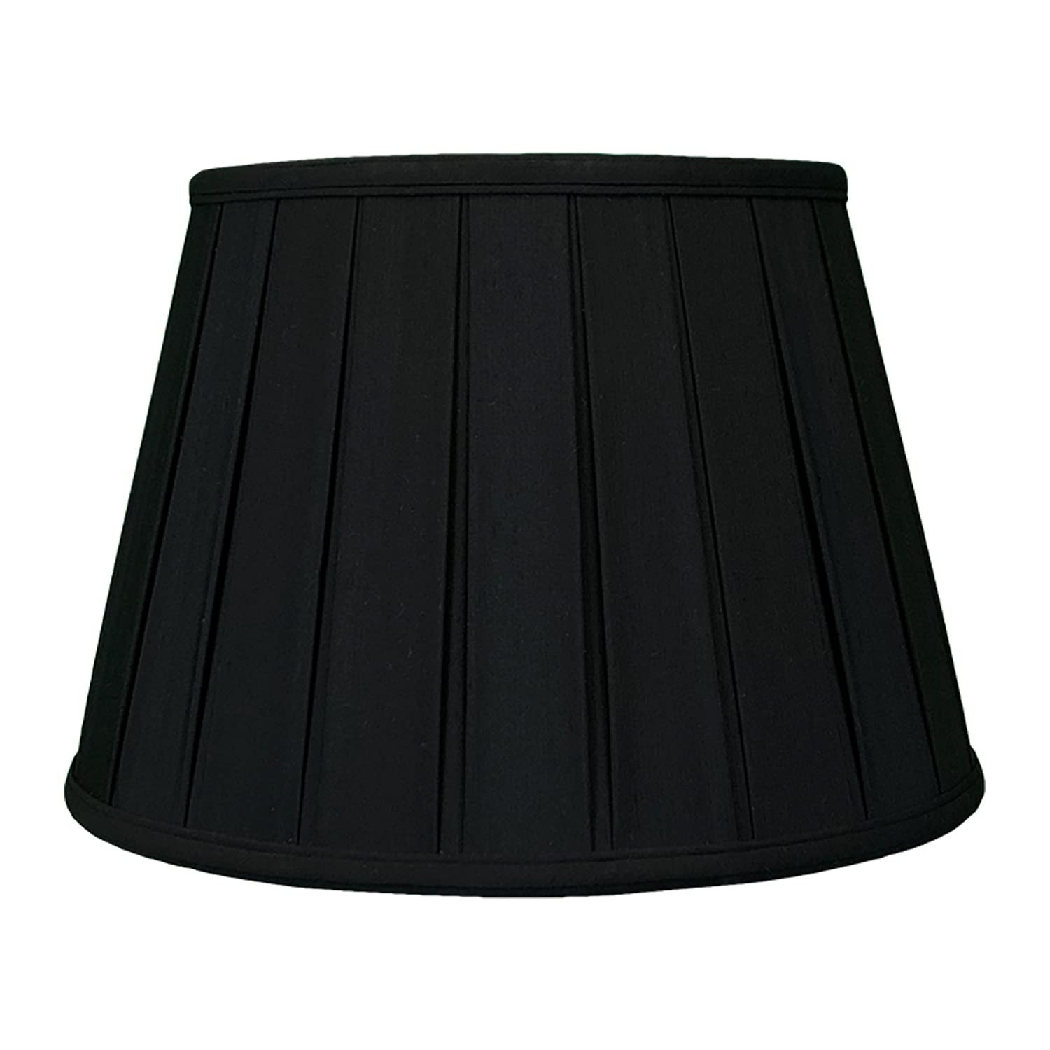 Royal Designs Empire English Pleat Lamp Shade, Metal, Black/Gold, 13 x 19 x 11.25, Model BS-724-19BLKGL