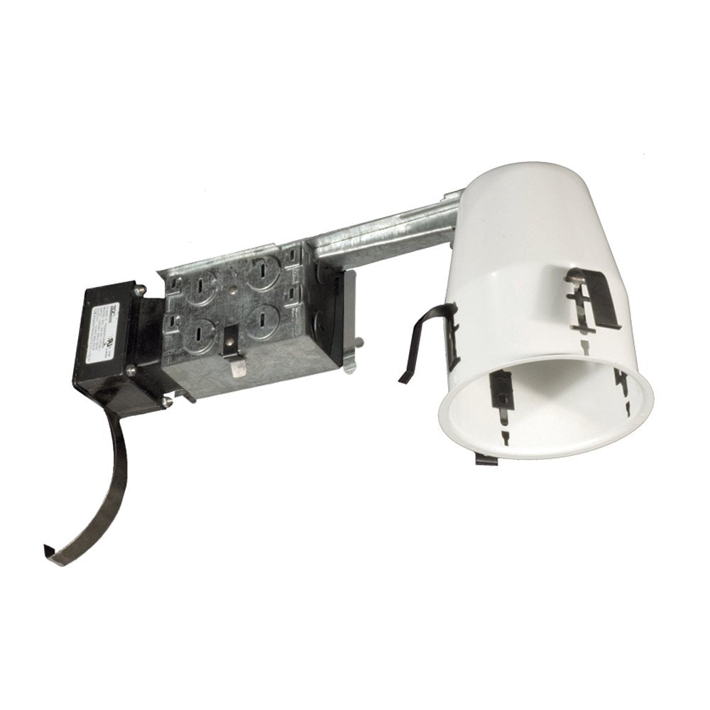 Jesco Lighting LV4000RA 14.5&quot; Low Voltage Non IC Airtight Housing For Remodeling, Silver Finish
