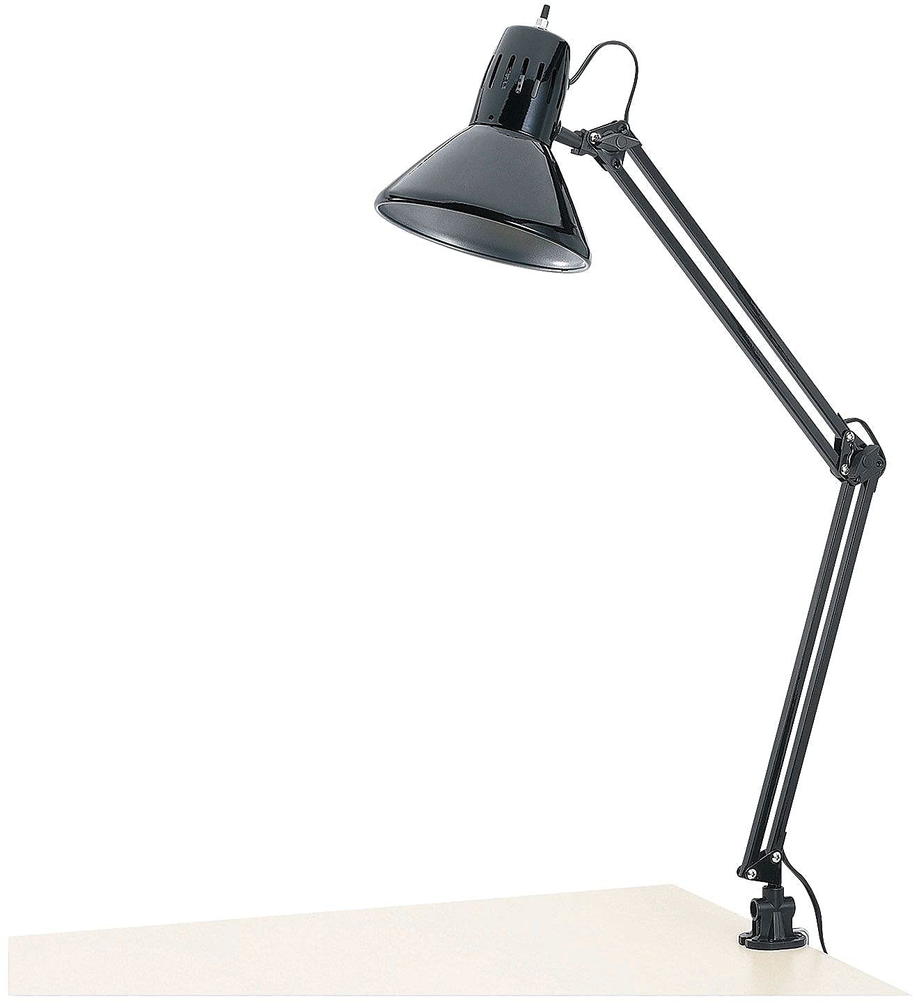 Alera Alelmp702B 6.75 In. W X 20 In. D X 28 In. H Adjustable Clamp-On Architect Lamp - Black