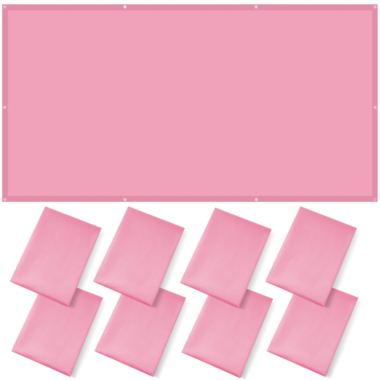 ANGSYLTH 8 Pcs Fluorescent Light Covers - 4 x 2 Feet Pink Light Filters for Classroom, Office, Hospitals, Home