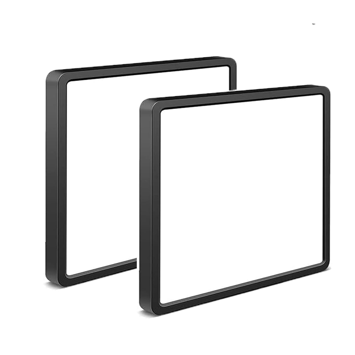 2Pack 12Inch Square Black 3200Lm Led Flush Mount Ceiling Light,28W White 6000K Slim Surface Mount Ceiling Light Fixture For Kitc