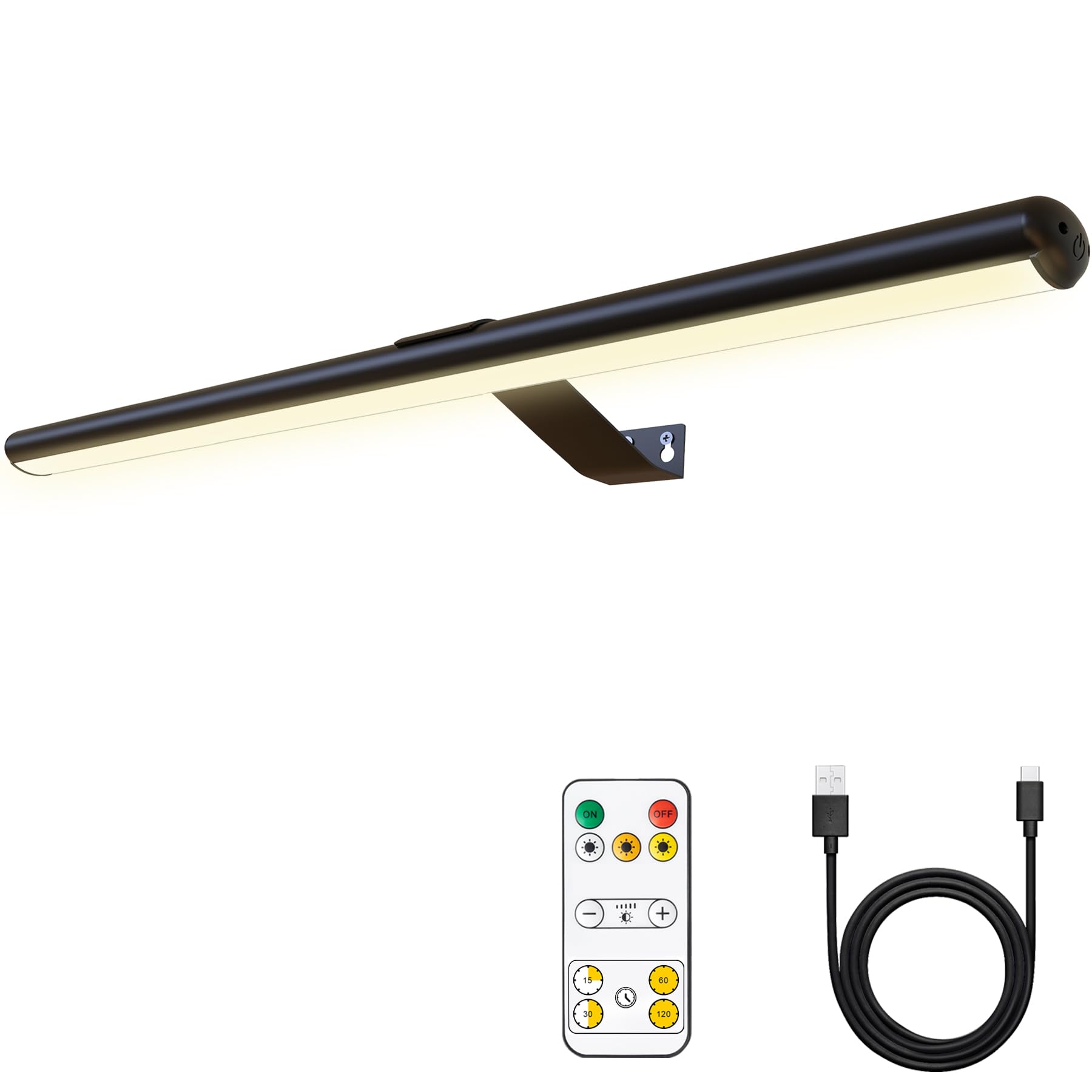 22'' Battery Picture Light Painting Light with Remote, Full Metal Art Light LED Display Light with 400LM,3 Lighting Colors,Dimma