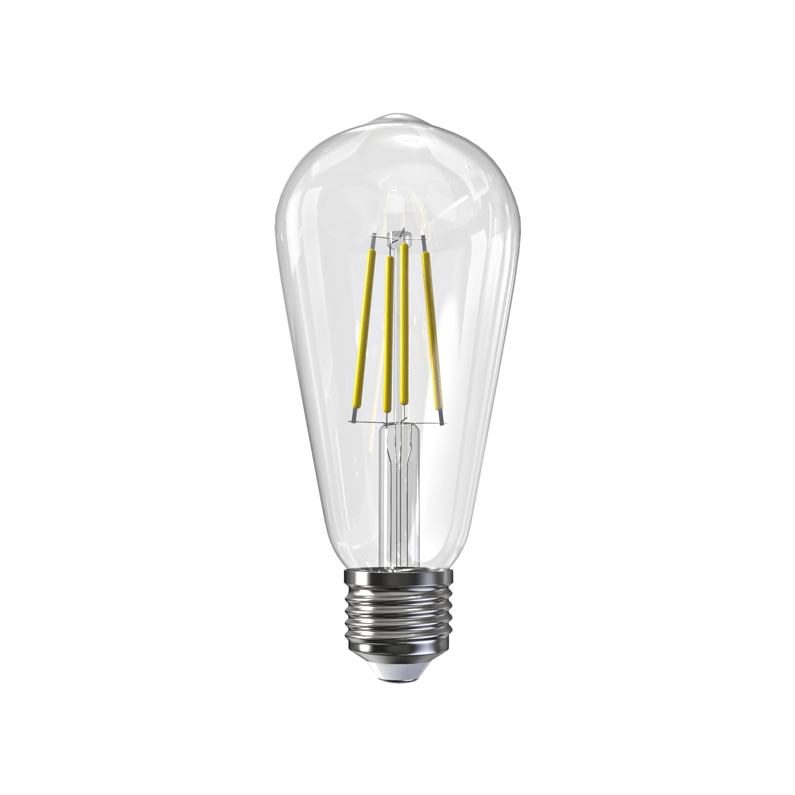 Jensense Edison LED Bulb E26 7W 60W Equivalent Dimmable 5000K Daylight White Glass 1 Pack