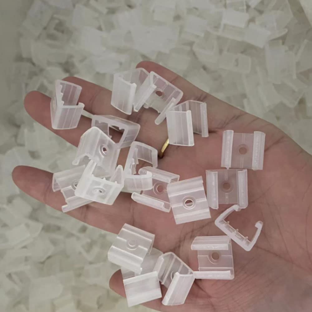 Gyghaoho 120Pcs Led Strip Light Clips Neon Mounting Clips 10/13/16Mm Size Make The Neon Signs Flexible Light Strip Fixing Card (