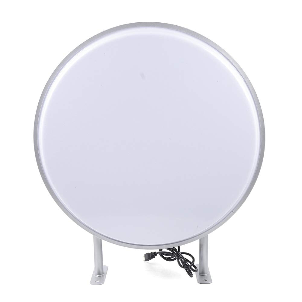 FLYHERO Round LED Signs Double Sided Outdoor Light Box 24in (60CM) White Aluminum for Retail Advertising, Pub, Bar, Hotel