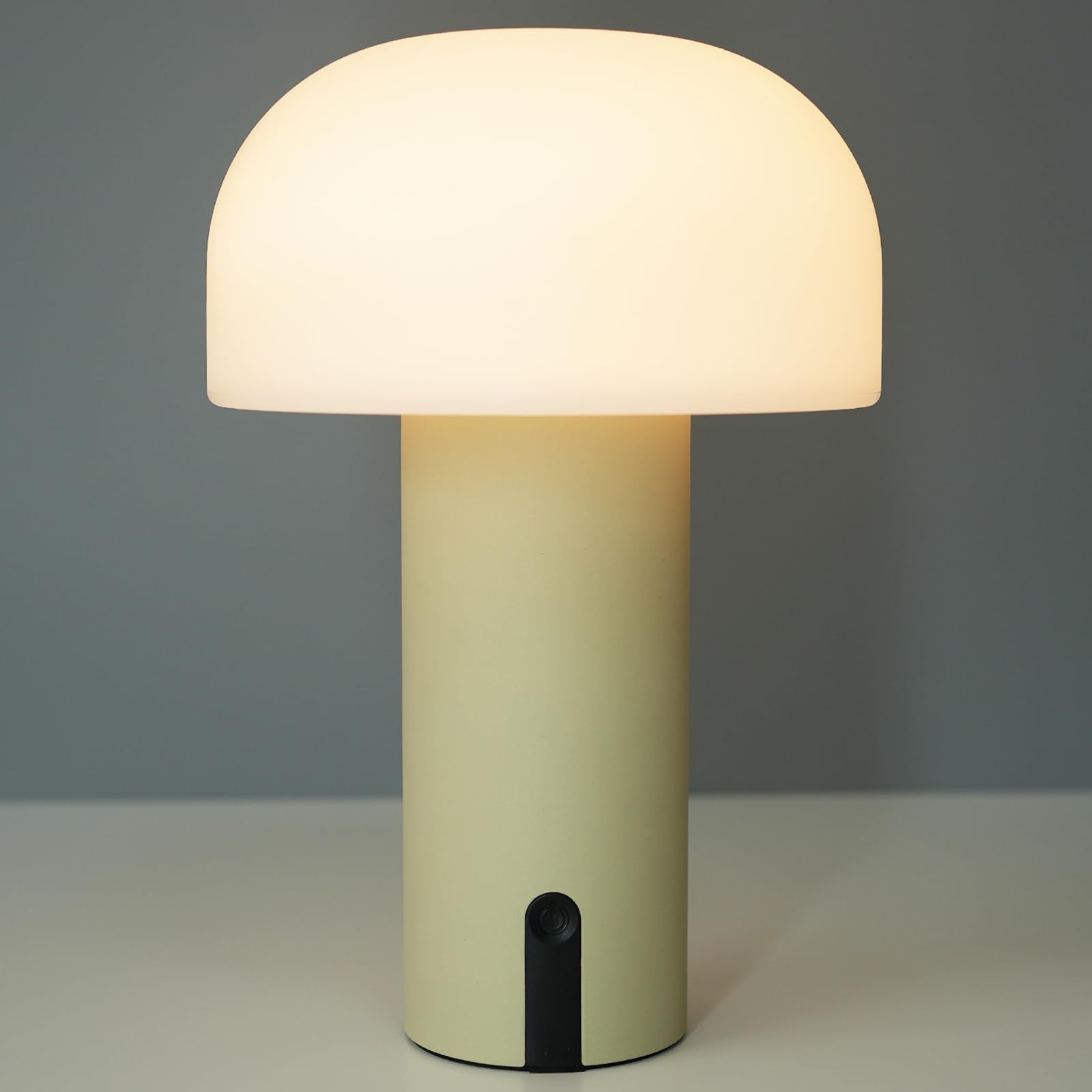 WEILAILUX Cordless Mushroom Table Lamp, Waterproof Shower Lamp, Battery Operated Table Lamp Rechargeable, Touch Dimmable Night L