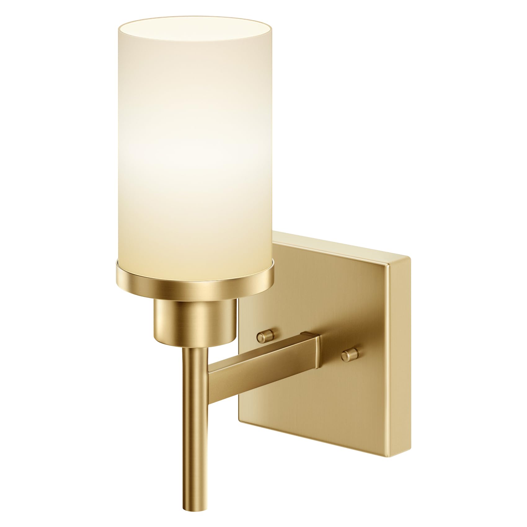 Aoneon Vanity Lighting Fixtures With White Frosted Glass Gold Wall Lamp For Bathroom Mirror Bedroom  Living Room  Kitchen Cabinet  Washroom Porch T001Gd-L1
