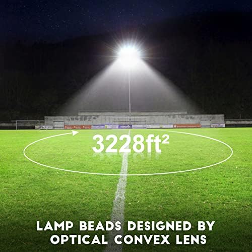 Juyace 36000Lm Led Stadium Lights, 240W, 1500W Equivalent, Outdoor Flood Lights, 3 Pack