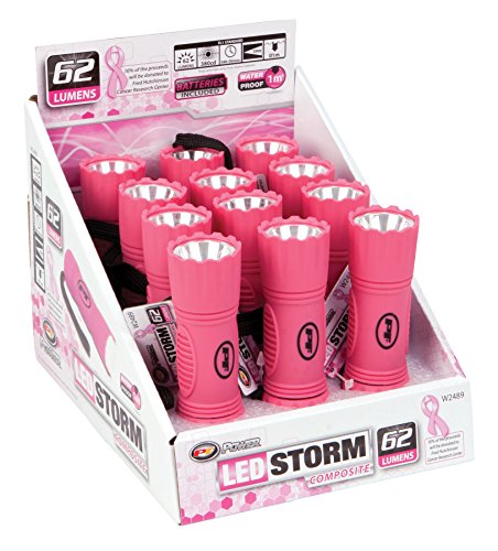 Performance Tool W2489 Storm 62 Lumen Pink Composite Flashlight (Sold as 1 Flashlight)