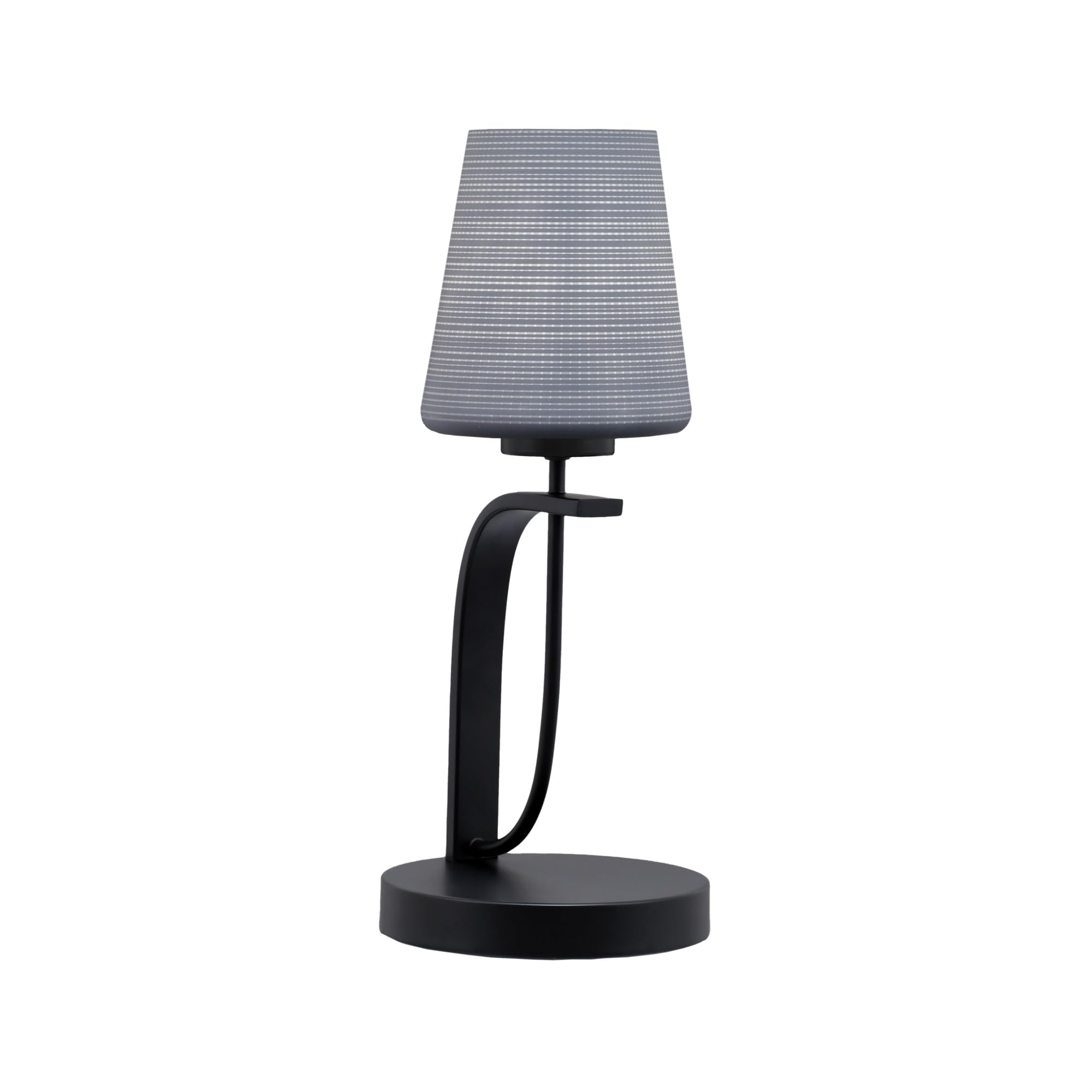 Cavella 1 Light Accent Lamp Shown in Matte Black Finish with 6&quot; Gray Matrix Glass