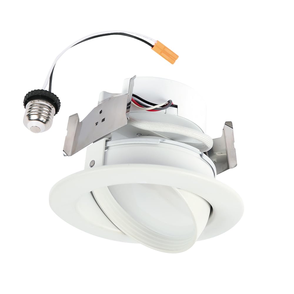 HALO RA 4-Inch Recessed LED Trim Downlight with Adjustable Gimbal, Selectable Lumens and Color Temperatures, Dim-to-Warm - RA56L