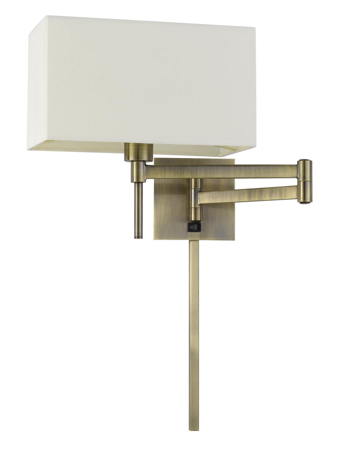 Cal Lighting Wl-2930-Ab Transitional One Light Swing Arm Wall Lamp From Robson Collection In Brass - Antique Finish, 26.00 Inches