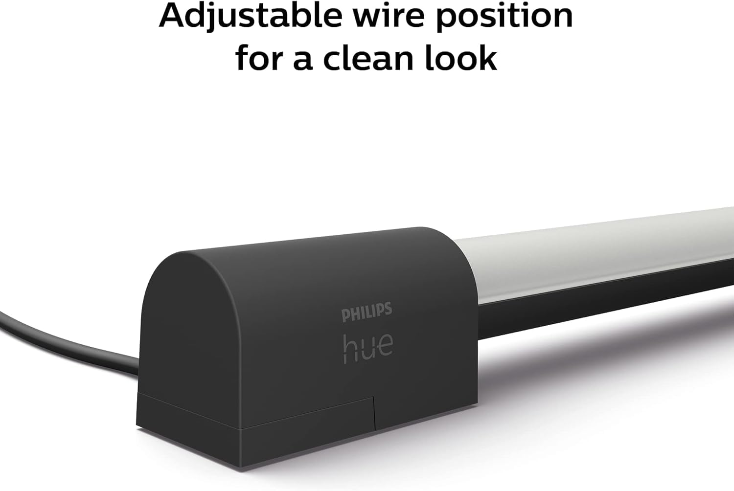 Philips Hue Large Smart Light Tube - Black - LED Color-Changing Light - Sync with TV, Music, Gaming - Model 582502