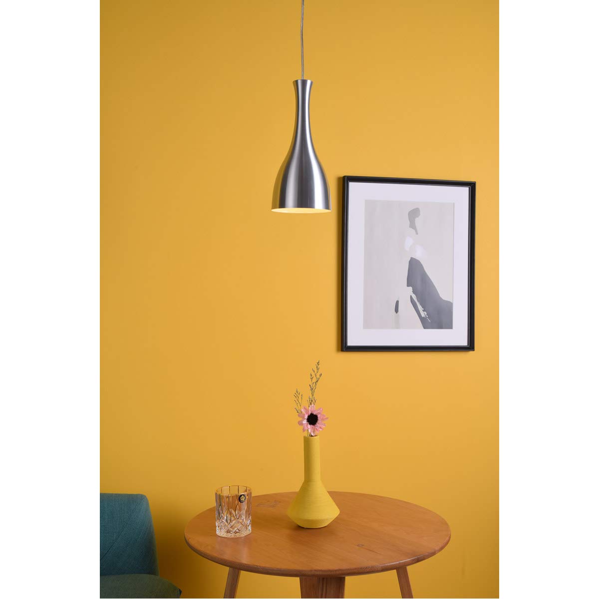 Living District Aiken 1-Light Modern Aluminum Pendant In Burnished Nickel