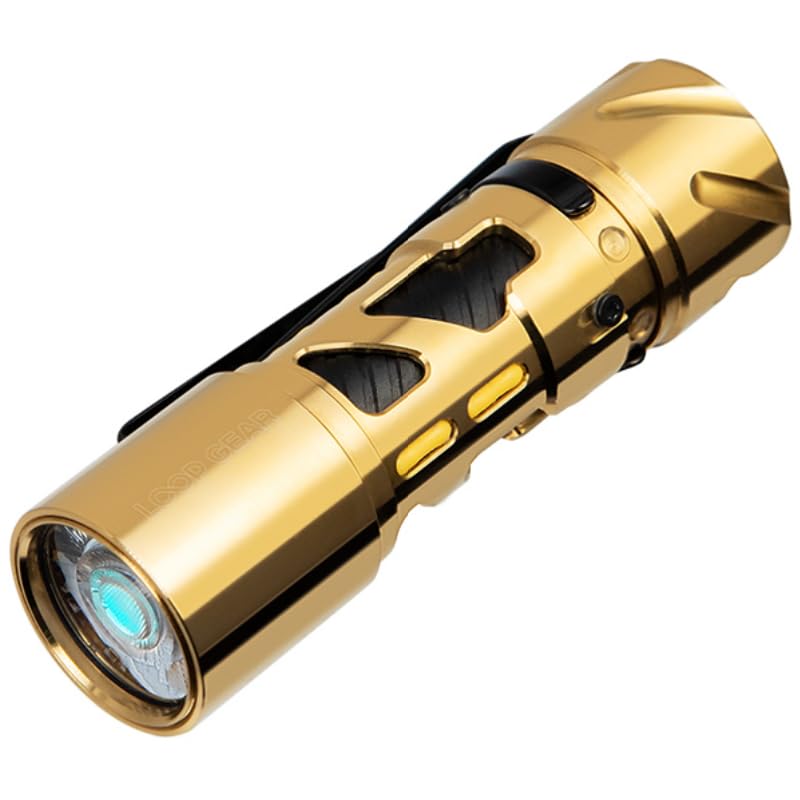 LOOP GEAR SK03 LED Flashlights High Lumens Battery Powered, Mini EDC Rechargeable Pocket Flashlight with Side Light and 4 Color