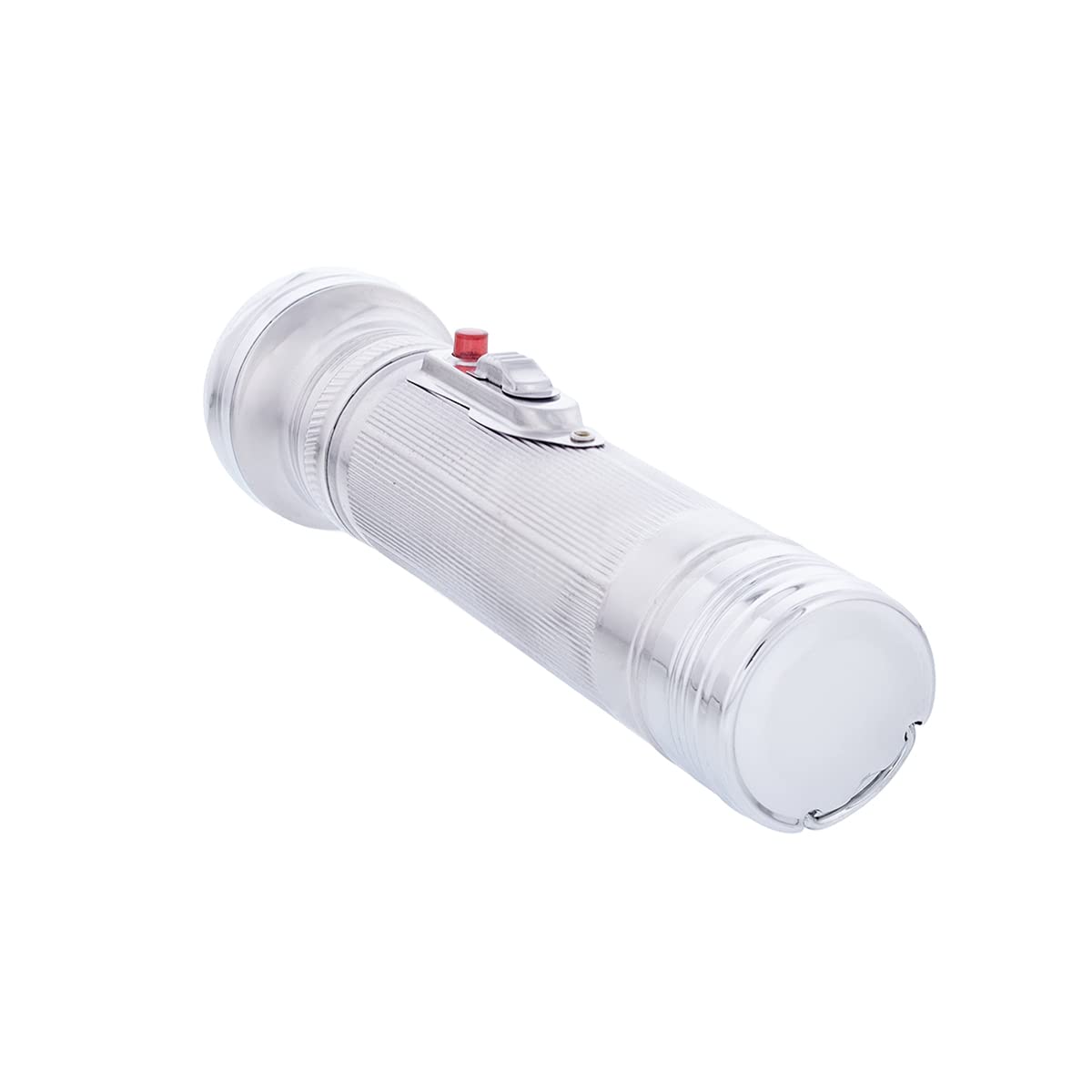 United Pacific Vintage Style LED Flashlight, 50 Lumens, Chrome Metal, Model 110917