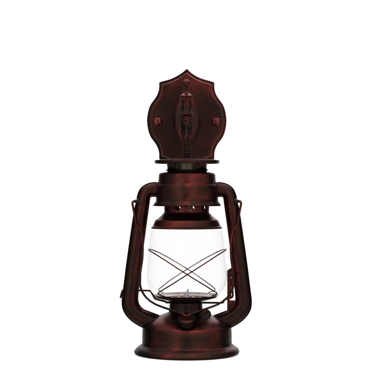 7PMBEANE Rustic Wall Sconce Lantern Light, Vintage Metal Fixture, Waterproof, E26 Base, Anti Copper, W7 x H15