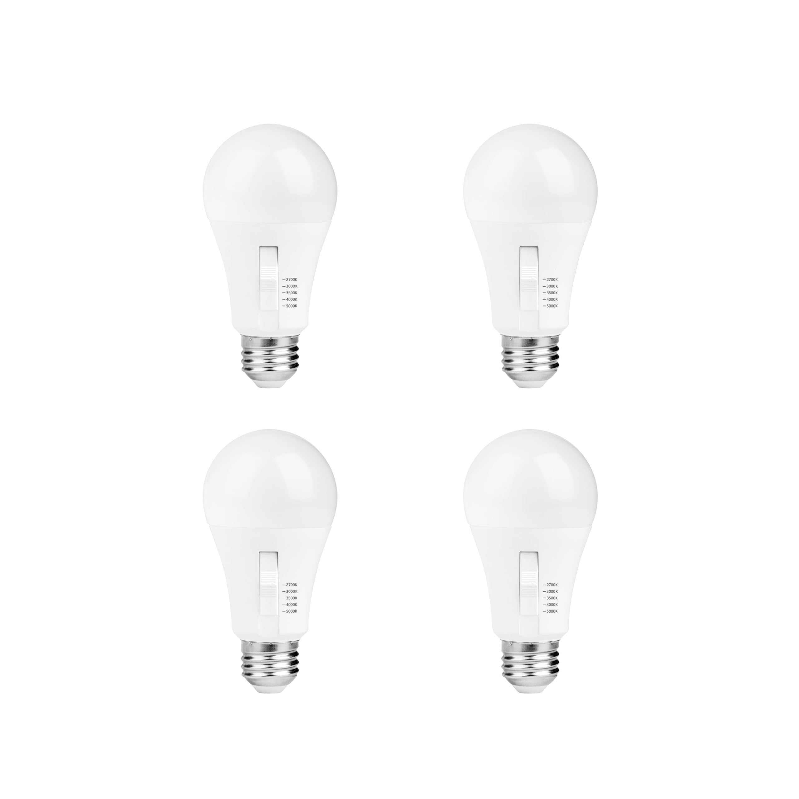 Luno A19 Dimmable Led Bulb, 6W (40W Equivalent), 480 Lumens, 4000K (Neutral White), Medium Base (E26), Ul Listed (4-Pack)