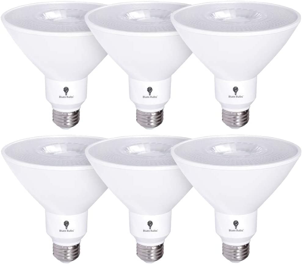6 Pack High Power Outdoor Par38 17W 170Watt Equivalent 1700 Lumens Led Dimmable Flood Light Bulb Waterproof E26 4000K Cool White