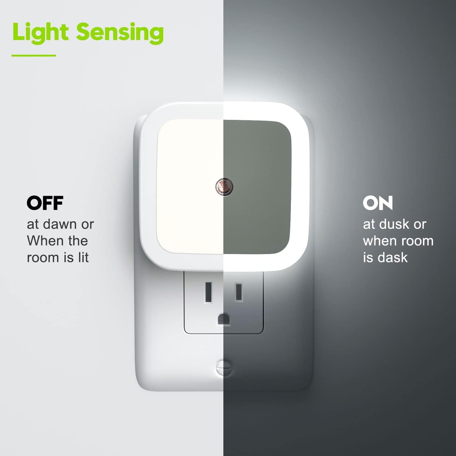 VRPRIME 6pc Night Lamp Sensor Light for Bedroom Bed Side Home | Smart Automatic ONOFF Dim LED Lights | Energy Saving 0.5W Lamp |