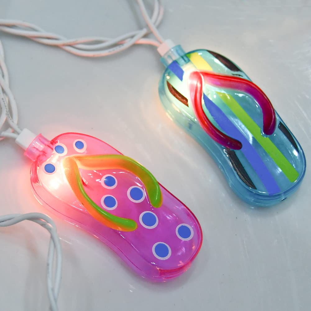 GOOTHY Slipper String Lights - 8.5Ft Tropical Beach Decor with 10 Colo ...