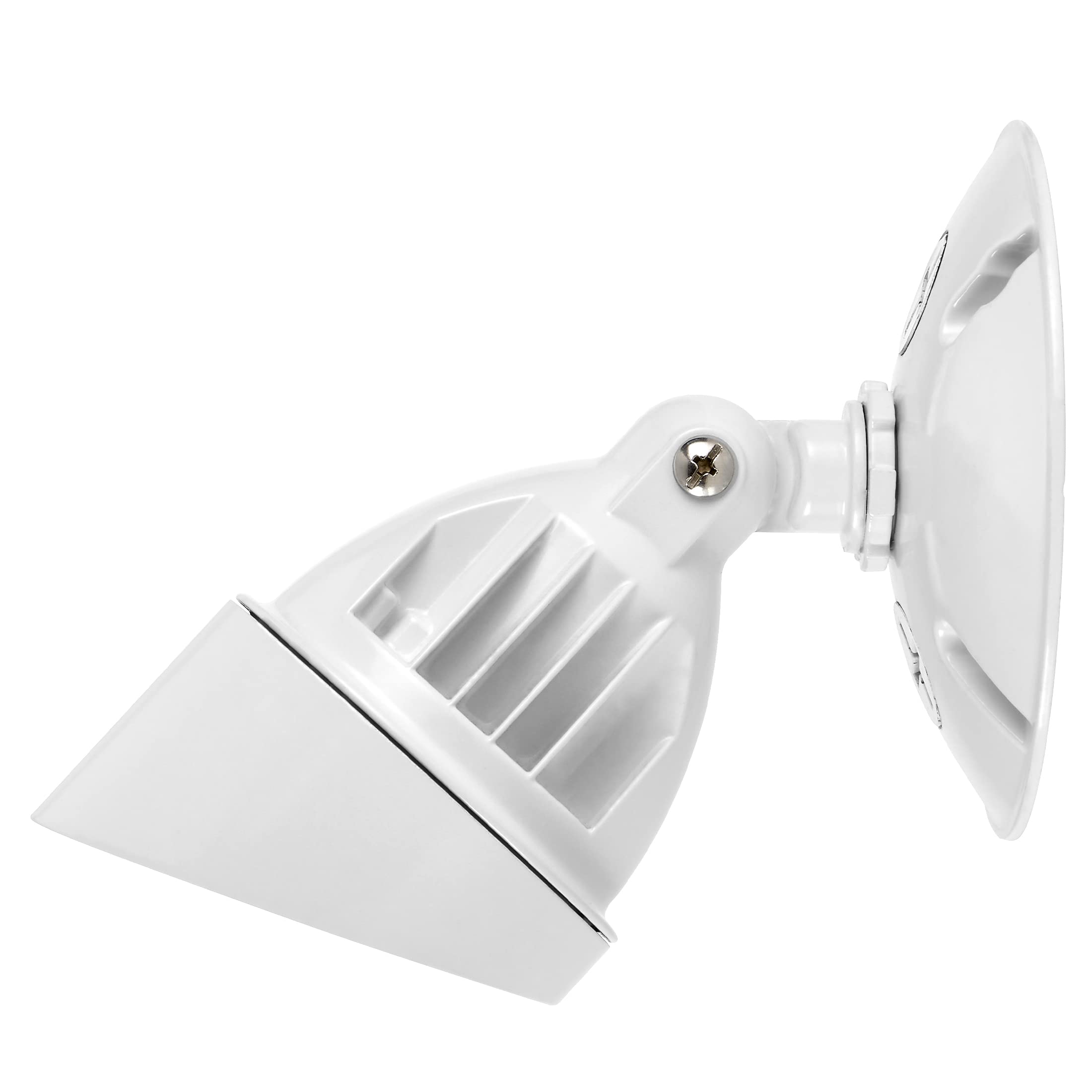 Maxxima LED Outdoor Flood Wall Light, 950 Lumens, 3000K Warm White, Adjustable Head, White, 2 Pack, Model MEL-S101300W-02