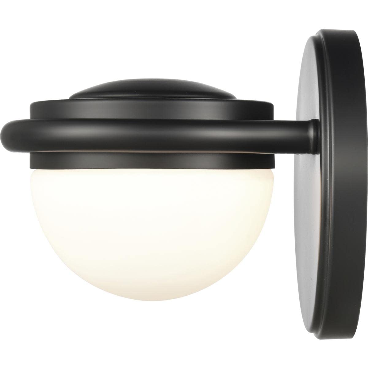 Elk Home Nelly 1-Light Vanity Light, Matte Black Finish, Opal Glass, Modern Style