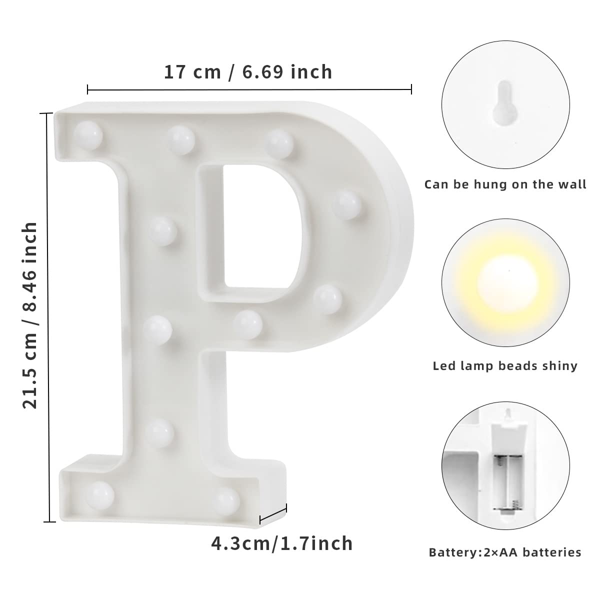 Laerjin Light Up Letters, Marquee Letters With Lights, Decorative Led Number Sign For Night Light, Wedding, Birthday Party, Chri