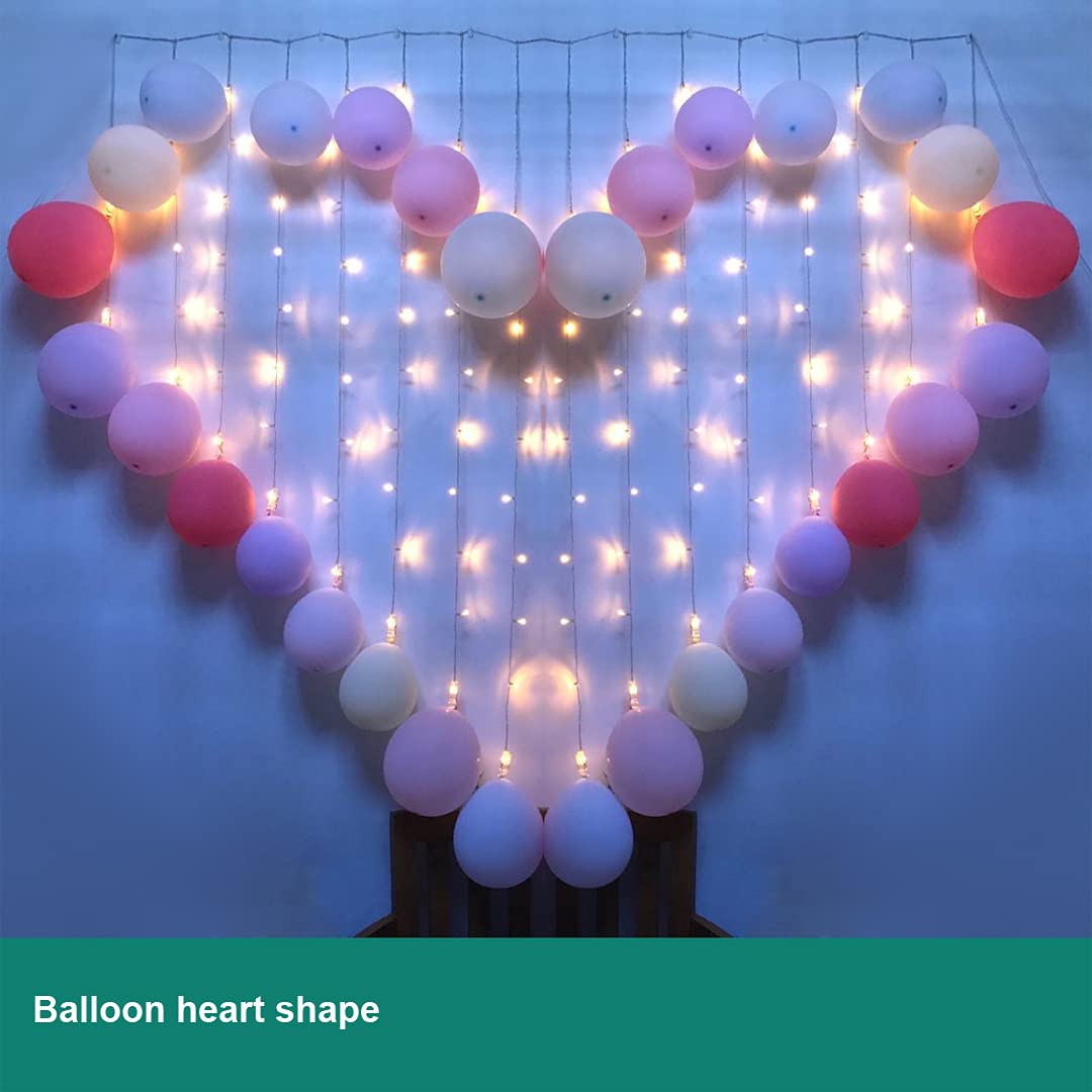 Benelet 124 Lights Heart Shape Picture Clip String Lights, Warm White, 32 Clips, Model 682559232097 - Perfect for Bedroom and Event Decor