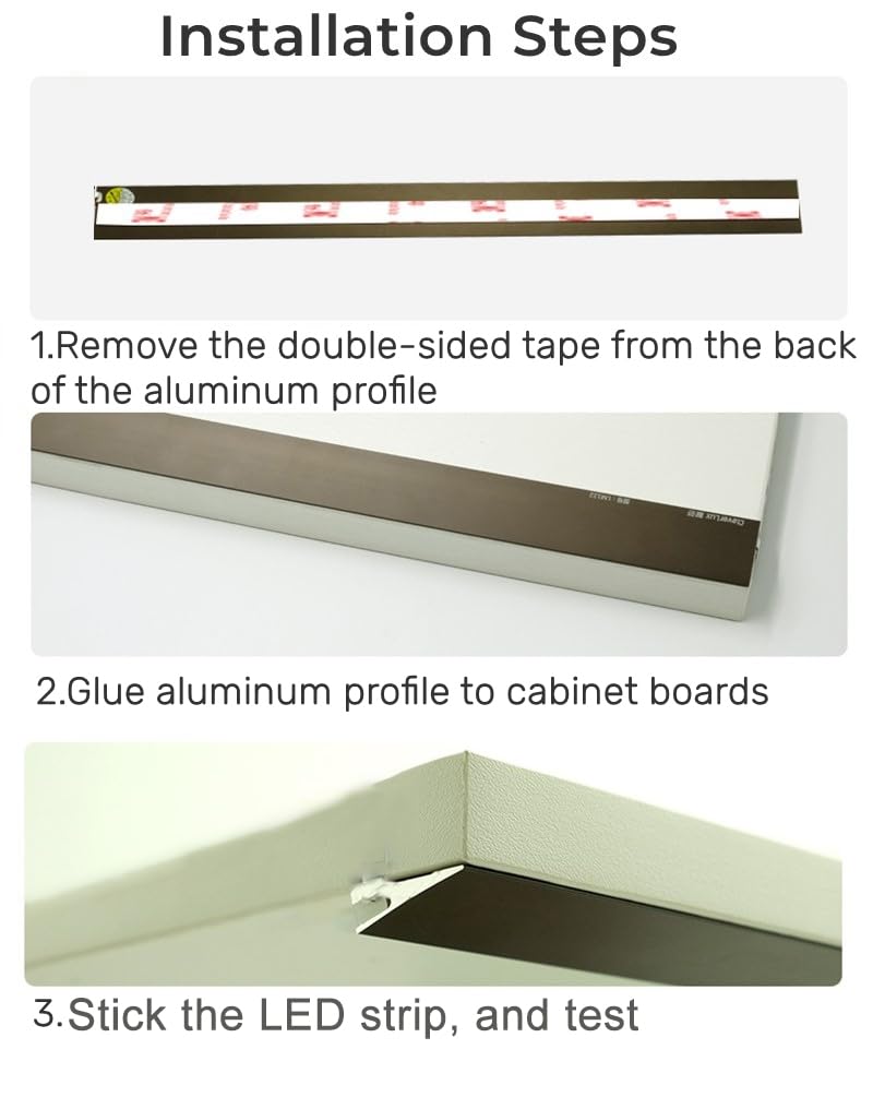 Jarbih 5Pack 1M/3.3Ft Ultra-Thin Led Aluminum Profile, 45° Oblique Lighting Cabinet Led Lamp, Invisible H7Mm Surface Mounted Wardrobe Layer Shelf Panel Hard Bar Strip Light Channel System(Black)