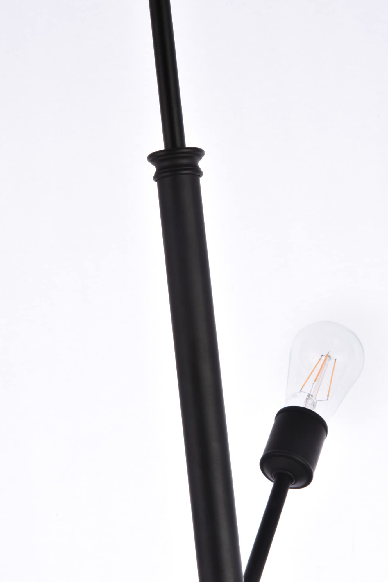 Elegant Lighting Axel Collection 10 Light Chandelier in Black and Brass Finish - 27.2''D x 32.5''H