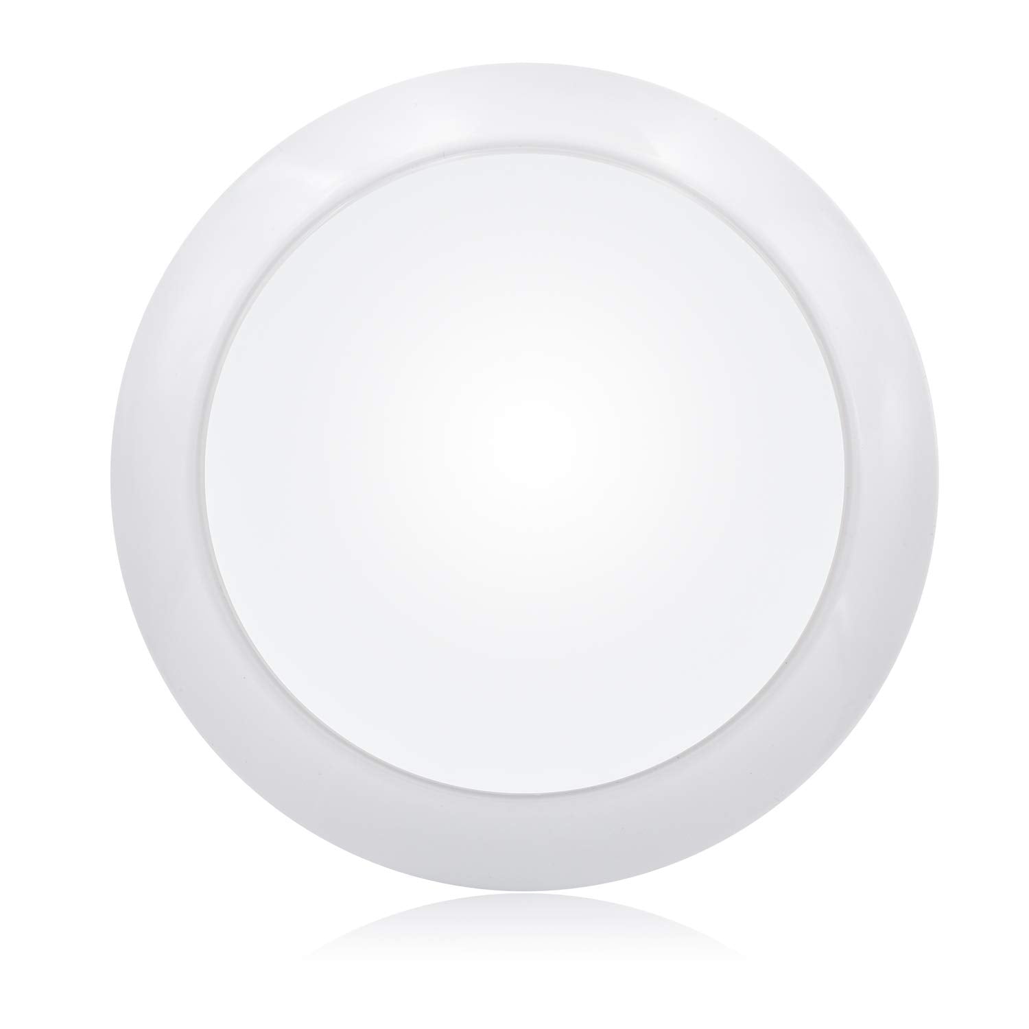 Maxxima 7.5 In. Slim Round Led Flush Mount Ceiling Light Fixture - 900 Lumens, 3000K Warm White Led Disk Light, Dimmable Dome Li