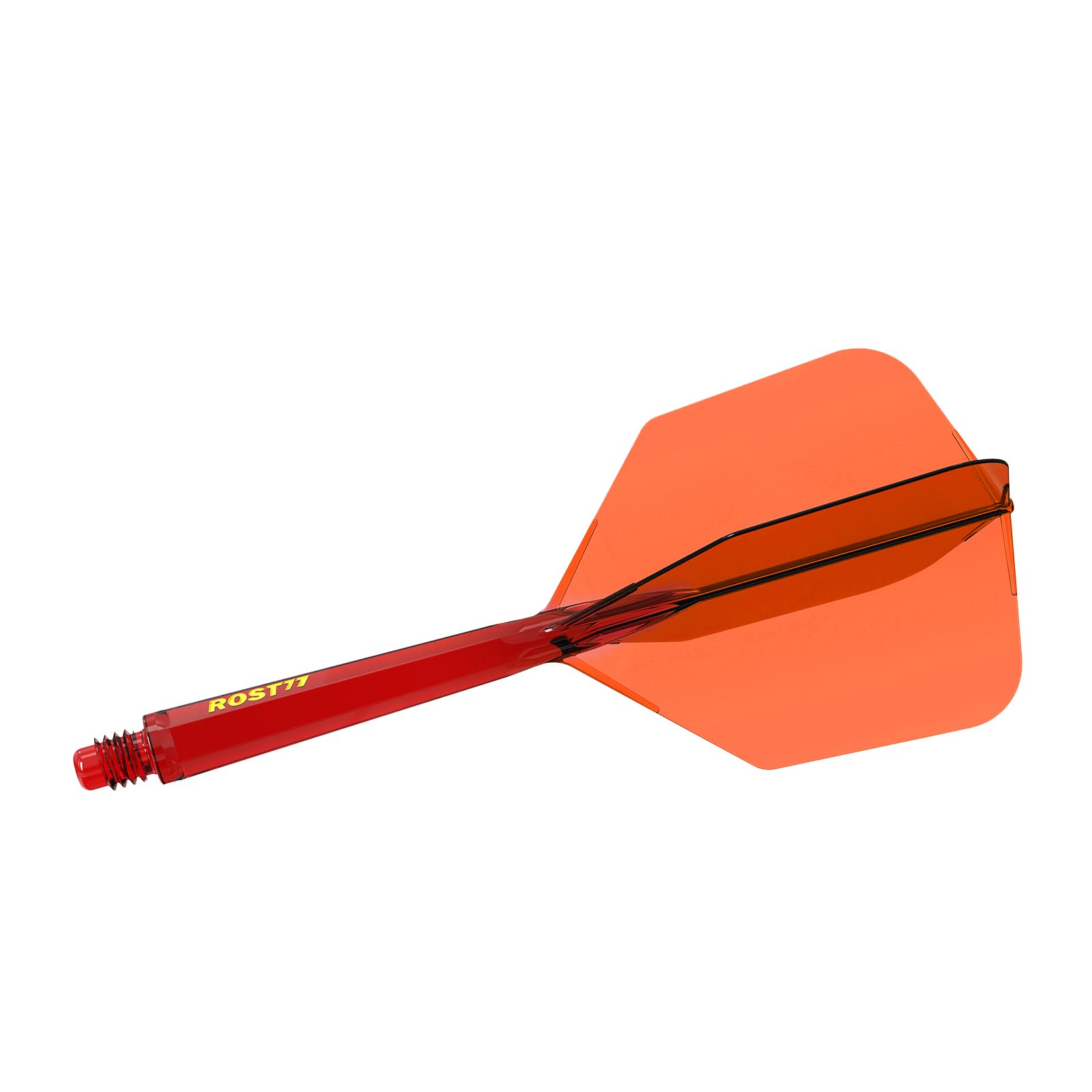 CUESOUL Dart Shaft and Flight, Big Wing Shape, L-33mm, Red with Yellow Logo