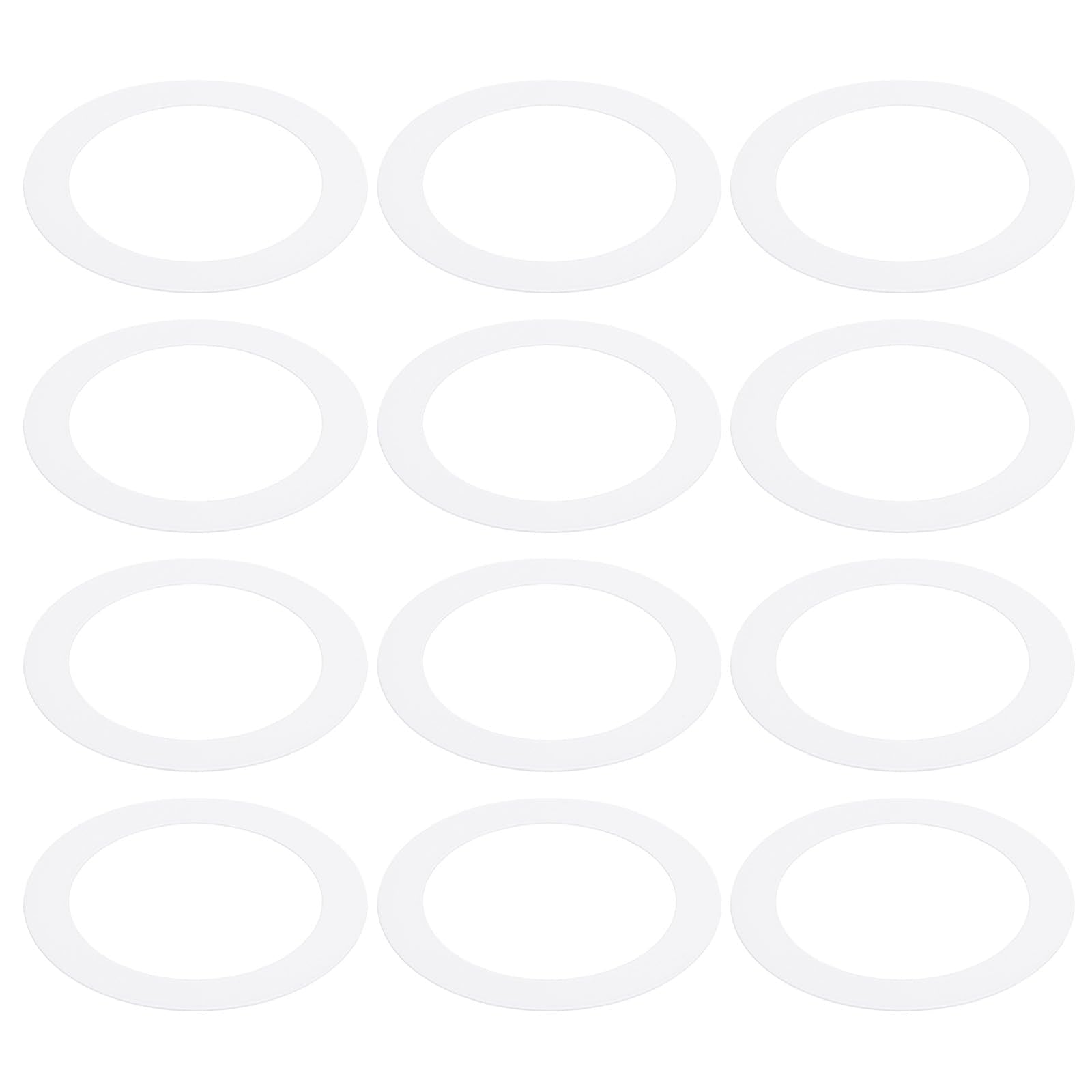 PATIKIL Goof Rings Inner Diameter 3.19, Outer Diameter 4.53, 12 Pcs Metal Goof Rings Cover Recessed Light Trim for Ceiling Wall 