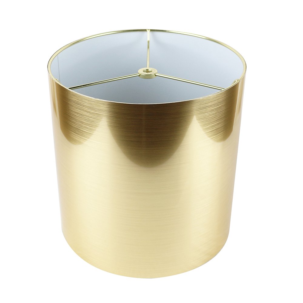 Urbanest Classic Drum Metallic Lampshade, 10-inch by 10-inch by 10-inch, Gold