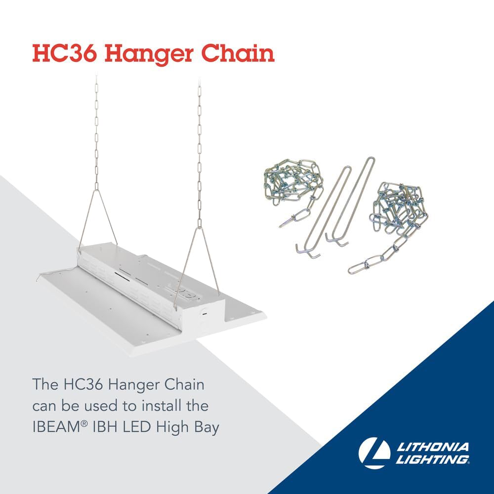 Lithonia Lighting Hc36 M12 Lithonia Fixture Chain Hngrs 36'', Silver
