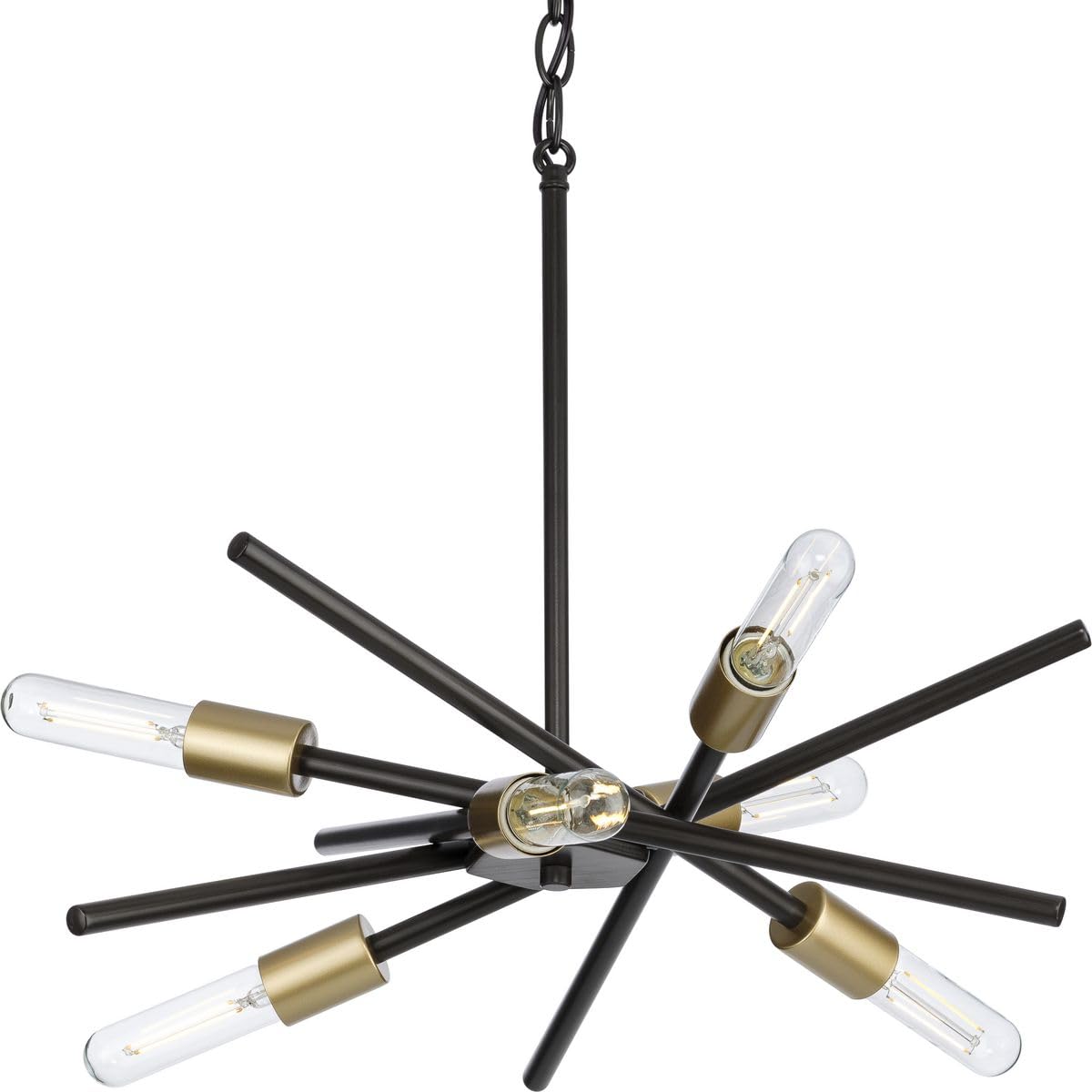 Astra Collection 6-Light Mid-Century Modern Chandelier Light Antique Bronze
