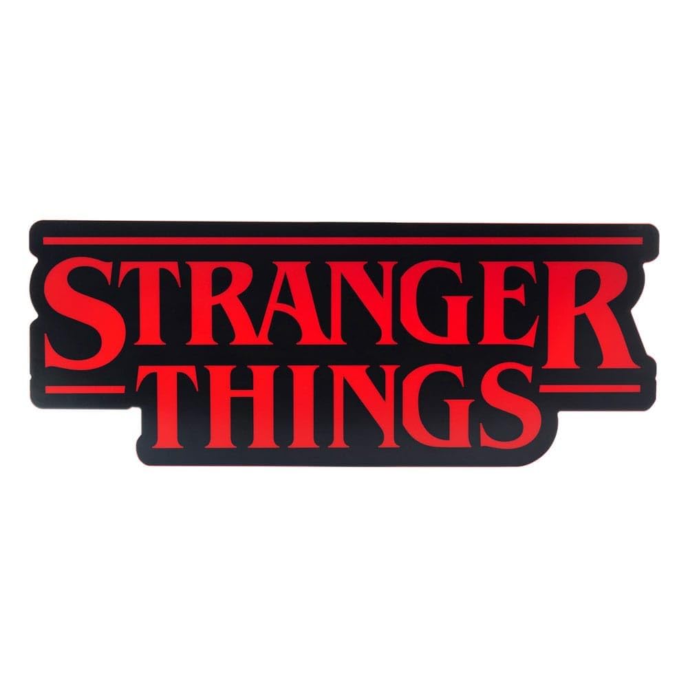 Stranger Things Shaped Logo Light, 30cm (11.8) Wide Wall or Desk Lamp with USB or Battery Power, Phase & Pulse Modes, Officially