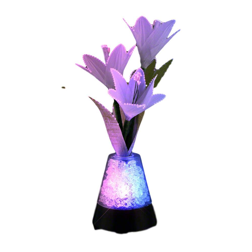 blinkee Fiber Optic Flower Centerpiece with Light Up Gemstone, 10in Height, Multicolor, Acrylic, Model FIOFLLUGCC
