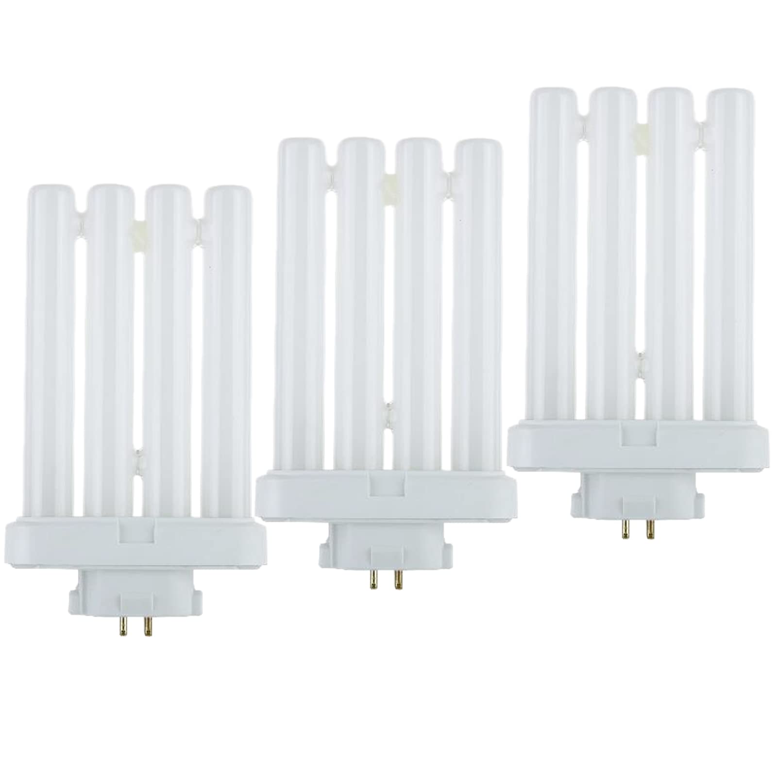 Ciata Fluorescent Bulbs, 4 Pin Cfl Replacement, 27 Watts, 4-Pin, 1500 Lumens, 80 Cri, 6500K Daylight, Gx10Q-4 Base Quad Tube Compact Fluorescent Plug-In Bulb For Portable Fixtures - 3 Pack