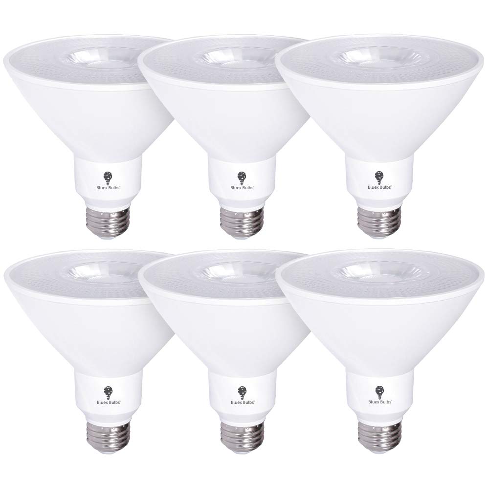 6 Pack High Power Outdoor PAR38 17W 170Watt Equivalent 1700 Lumens LED Dimmable Flood Light Bulb Waterproof E26 3000K Warm White LED Flood Light Bulbs - Security Backyard Garage Led Spotlight Bulbs