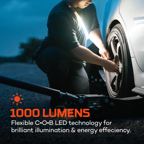 NEBO Bando 1K Automotive Work Light | 1000 Lumens, 6 Light Modes, USB-C Rechargeable, Hands Free Lighting, Power Bank, IPX4 Wate