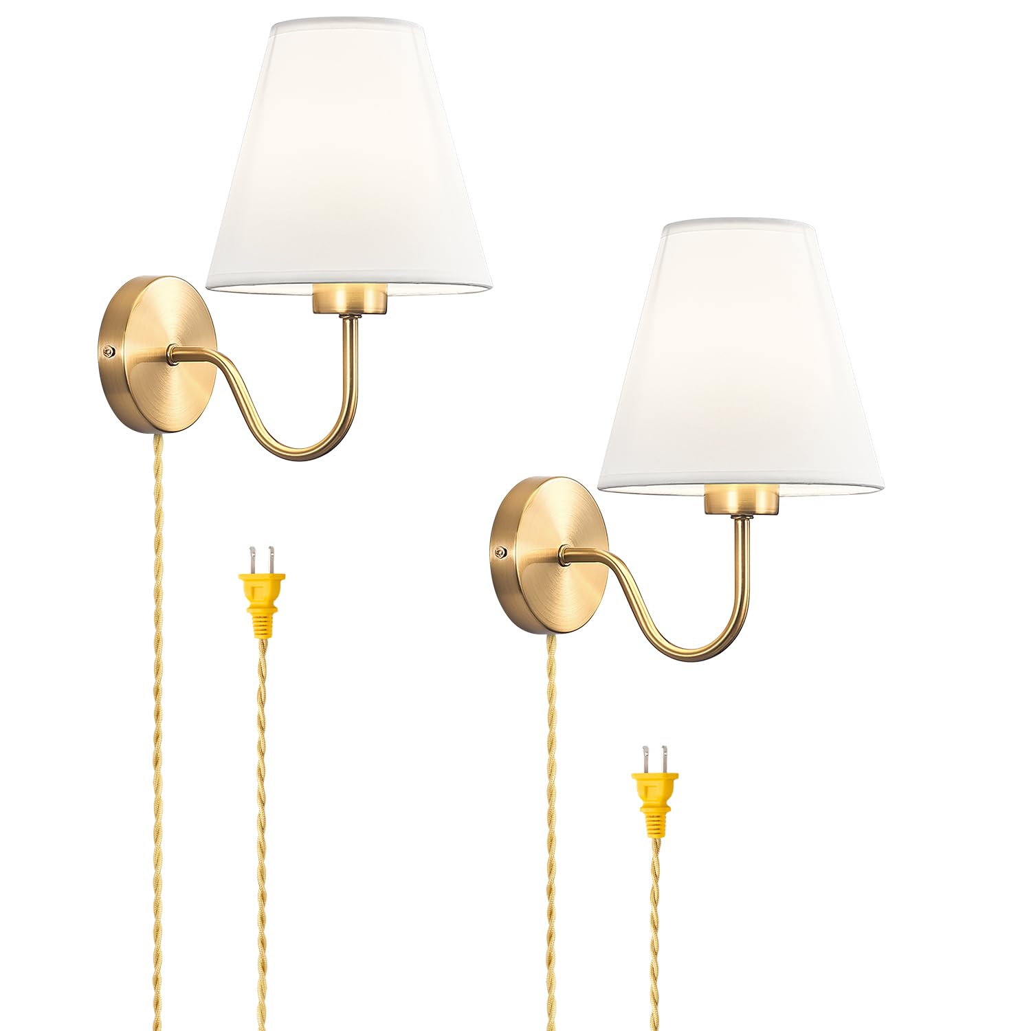 Adust Antique Brass Wall Sconces Lighting Fixture, E26 Industrial Vintage Gold Wall Light Set of 2 Pack Wall Lamp Bathroom Decor