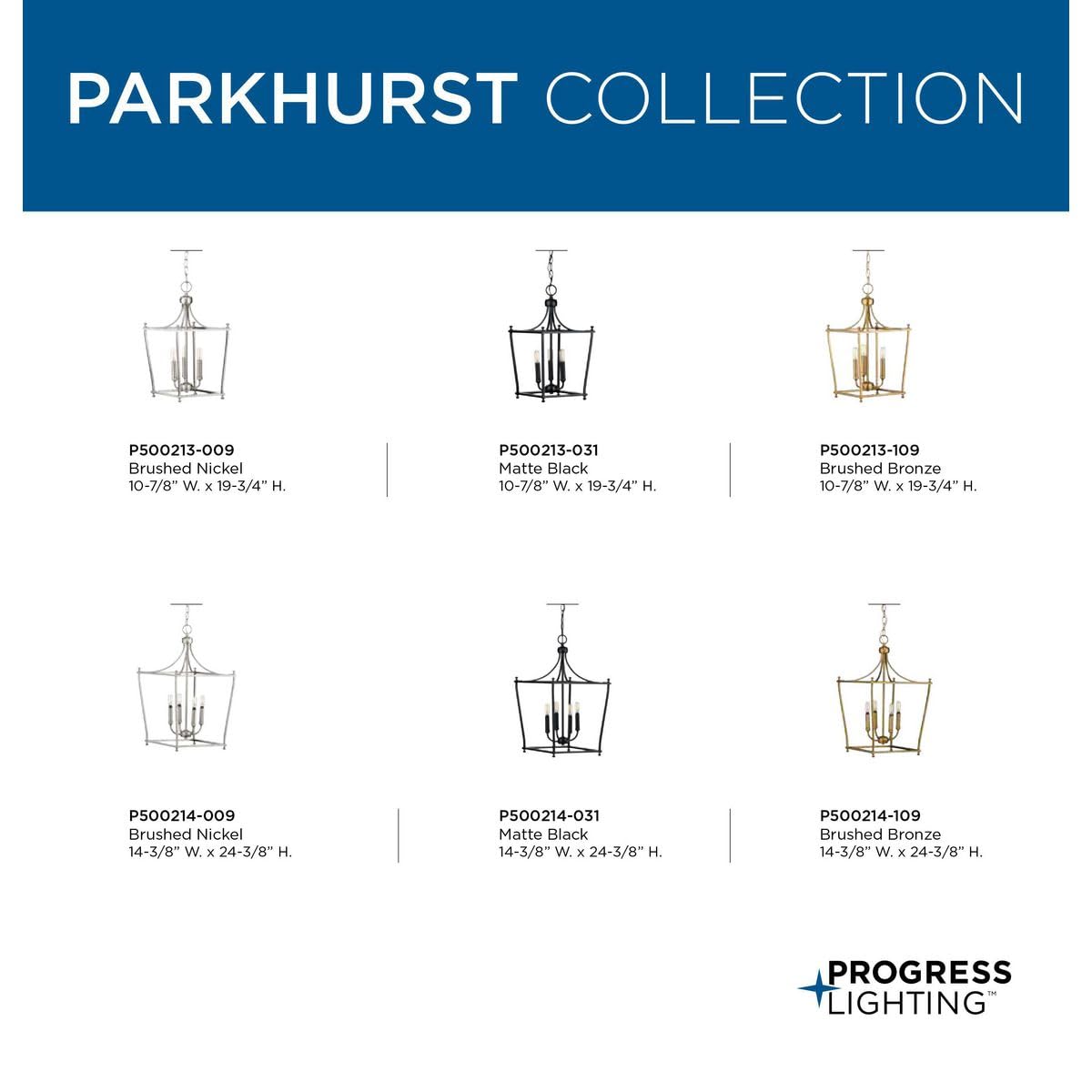 Parkhurst Collection Brushed Bronze Four-Light Foyer